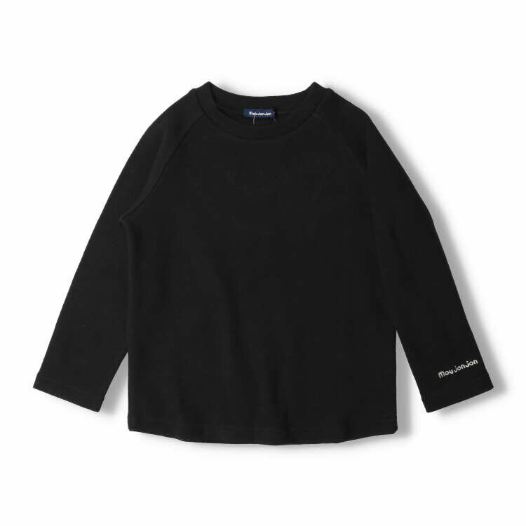 子供服 moujonjon (ムージョンジョン) 日本製リップル無地ラグラン長袖Tシャツ・ロンT 80cm 90cm 100cm 110cm 120cm 130cm 140cm キッズ 男の子 女の子 M86850