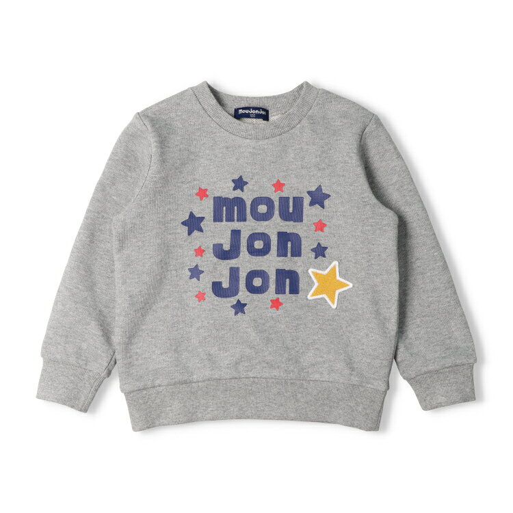 【25秋冬セール44％OFF】子供服 moujonjon (ムージョンジョン) 星ワッペンロゴプリント裏毛トレーナー・スウェット 90cm 100cm 110cm 120cm 130cm M54645 marutaka-10037618 こどもの森 e-shop メーカー直営 サンプル画像2