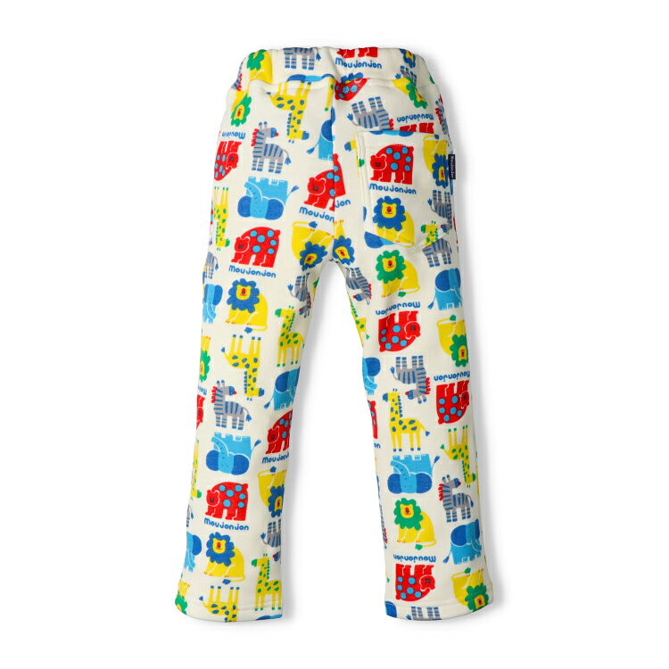 【25秋冬セール40％OFF】子供服 moujonjon (ムージョンジョン) カラフル動物総柄爆温裏起毛長パンツ・長ズボン 90cm 100cm 110cm 120cm M55048 marutaka-10037628 こどもの森 e-shop メーカー直営 サンプル画像3
