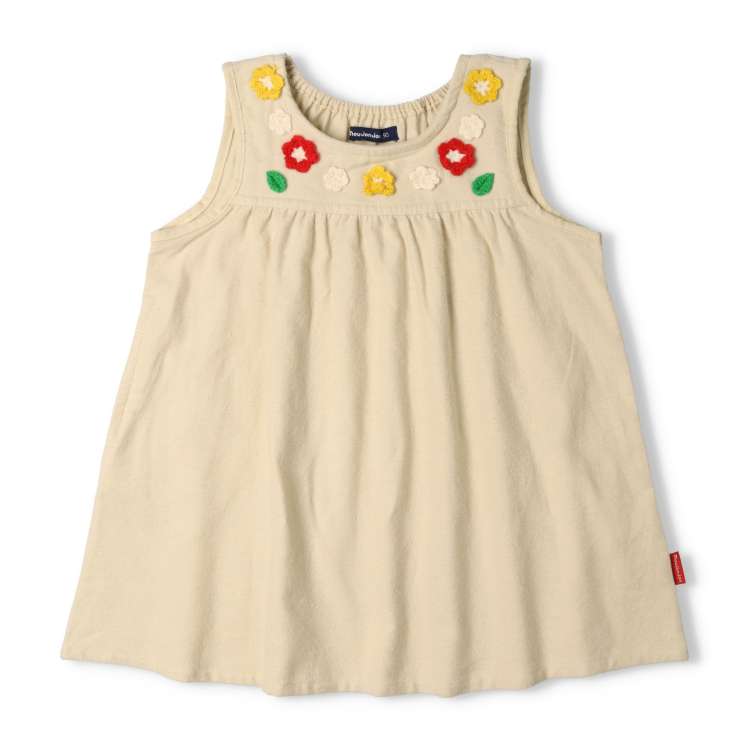 【24秋冬セール30%OFF】子供服 moujonjon　(ムージョンジョン) お花モチーフ付きジャンパースカート 90cm〜140cm M62307 marutaka-10036514 こどもの森 e-shop メーカー直営 サンプル画像3