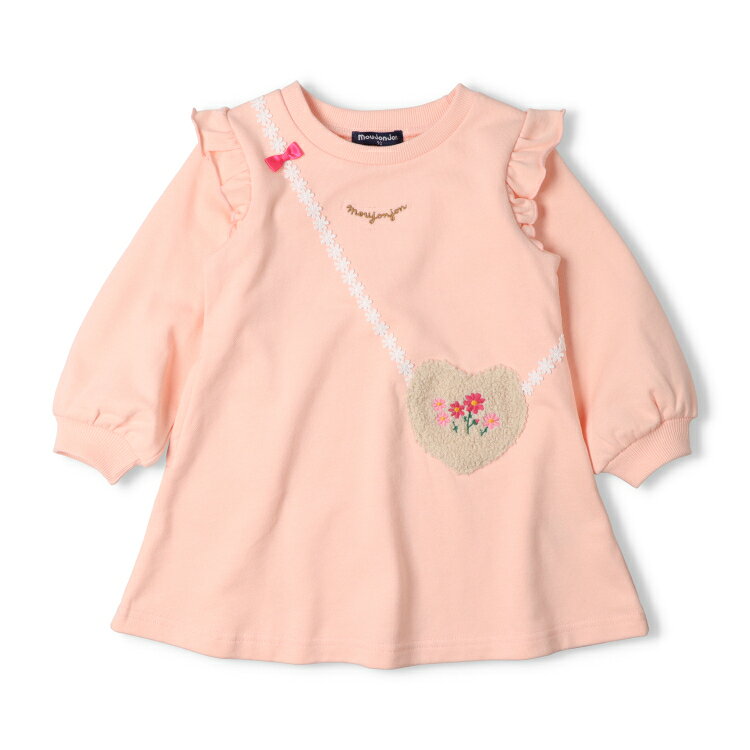 【25秋冬セール40％OFF】子供服 moujonjon (ムージョンジョン) お花刺繍ポシェット...