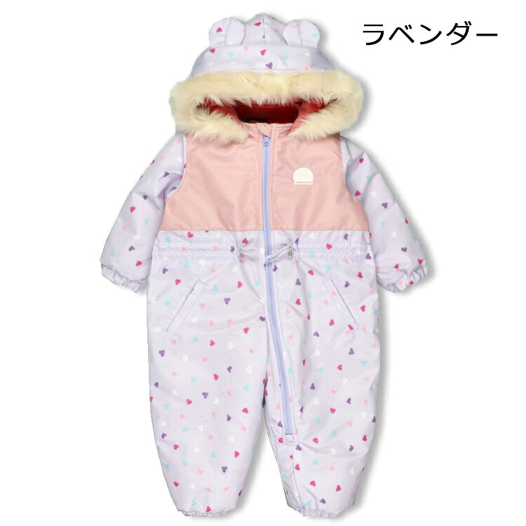 【25秋冬セール50％OFF】子供服 moujonjon (ムージョンジョン) ハート柄スノーコンビ・ジャンプスーツ 80cm 90cm 95cm M64780 marutaka-10037496 こどもの森 e-shop メーカー直営 サンプル画像3