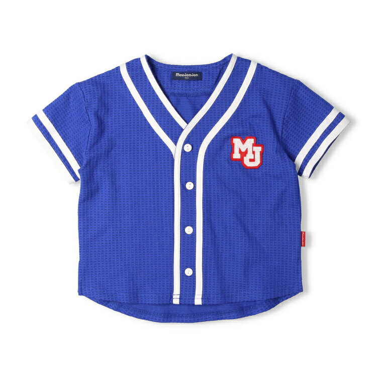【26夏セール40％OFF】子供服 moujonjon (ムージョンジョン) ワッペン付半袖ベースボールシャツ 90cm 100cm 110cm 120cm 130cm 140cm M34501 marutaka-10036952 こどもの森 e-shop メーカー直営 サンプル画像3