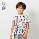 子供服 moujonjon (ムージョンジョン) 日本製車総柄プリント半袖Tシャツ 80cm〜120cm M34806