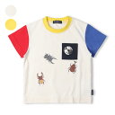 【25夏セール20%OFF】子供服 moujonjon (ムージョンジョン) 昆虫プリント半袖Tシャツ 80cm 90cm 100cm 110cm 120cm M34840