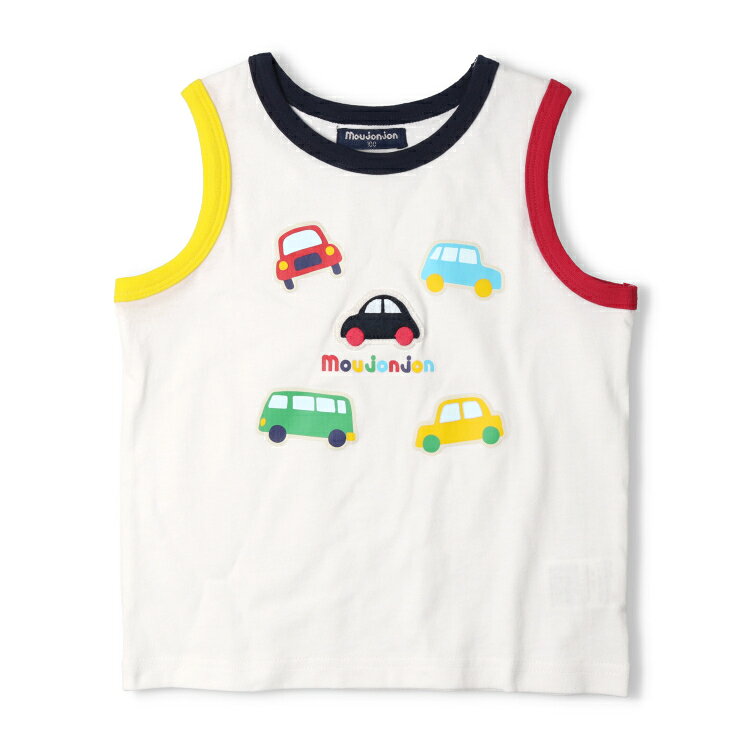 【25夏セール50％OFF】子供服 moujonjon (ムージョンジョン) 車アップリケプリントタンクトップ 80cm〜120cm M34901 marutaka-10036941 こどもの森 e-shop メーカー直営 サンプル画像2