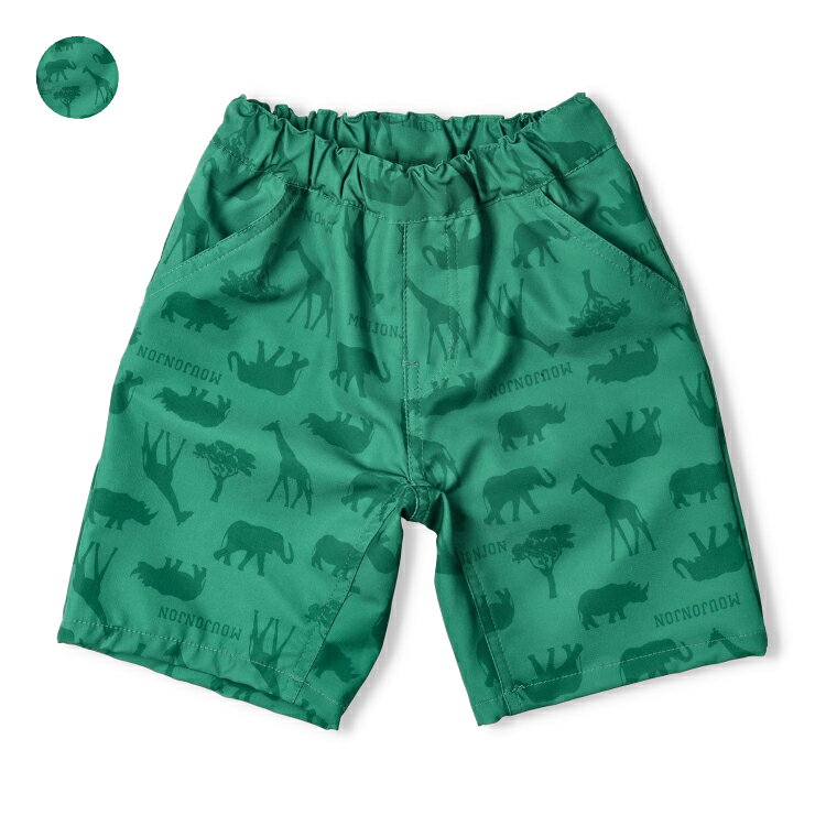 Other - 【25夏セール40％OFF】子供服 moujonjon (ムージョンジョン) 動物柄5分丈水陸両用ハーフパンツ 80cm 90cm 100cm 110cm 120cm 130cm M35172