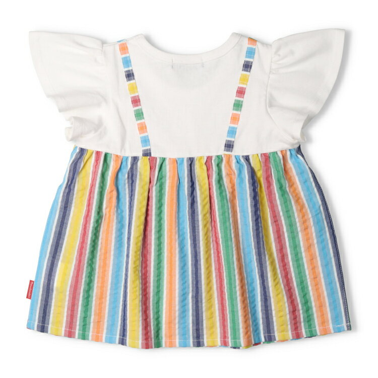 【26夏セール40％OFF】子供服 moujonjon (ムージョンジョン)　ストライプチュニッ...