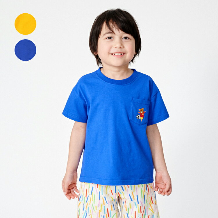 【26夏セール50%OFF】子供服 moujonjon (ムージョンジョン) サッカーくま刺繍プリント入りTシャツ 80cm 90cm 100cm 110cm 120cm 130cm 140cm M36804 marutaka-10037976 こどもの森 e-shop メーカー直営 パッケージ画像