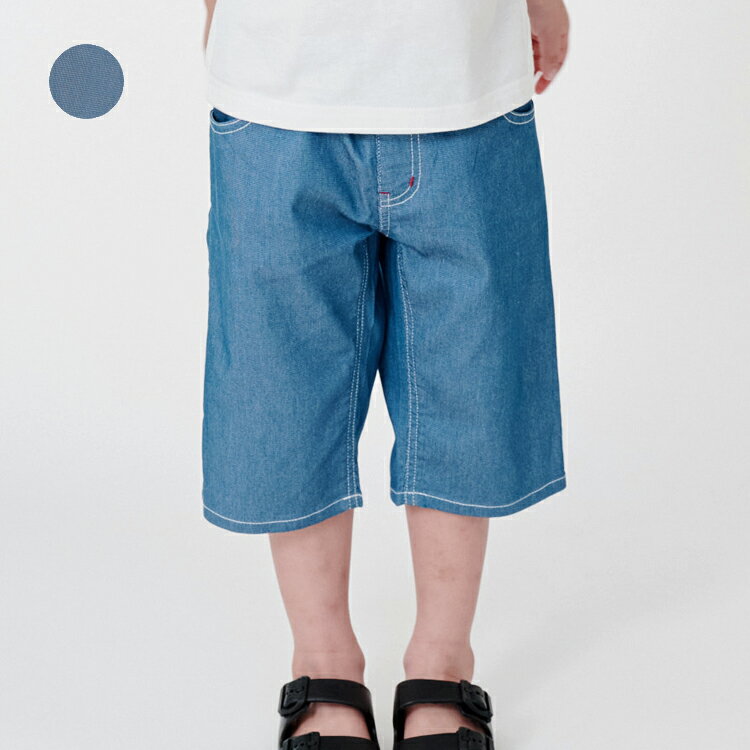 Rakuten - 子供服 moujonjon (ムージョンジョン) 接触冷感メッシュツイル6分丈ハーフパンツ 90cm 100cm 110cm 120cm 130cm 140cm M37108