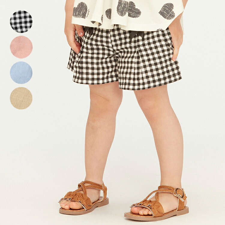 【子供服】 moujonjon (ムージョンジョン) リボン付きキュロットパンツ 90cm〜140c...