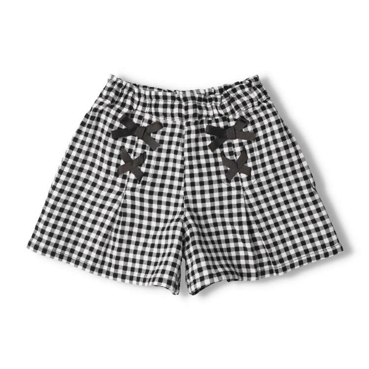 【子供服】 moujonjon (ムージョンジョン) リボン付きキュロットパンツ 90cm〜140c...