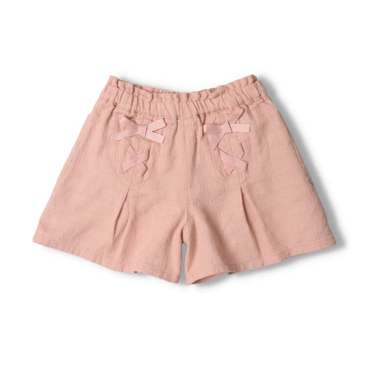 【子供服】 moujonjon (ムージョンジョン) リボン付きキュロットパンツ 90cm〜140c...