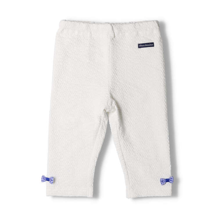 【26夏セール40％OFF】子供服 moujonjon (ムージョンジョン) 裾リボン付6分丈レギ...