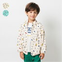 【25春セール20%OFF】子供服 moujonjon (ムージョンジョン) フード収納車総柄タフタジャケット・アウター 80cm 90cm 100cm 110cm 120cm 130cm M14102