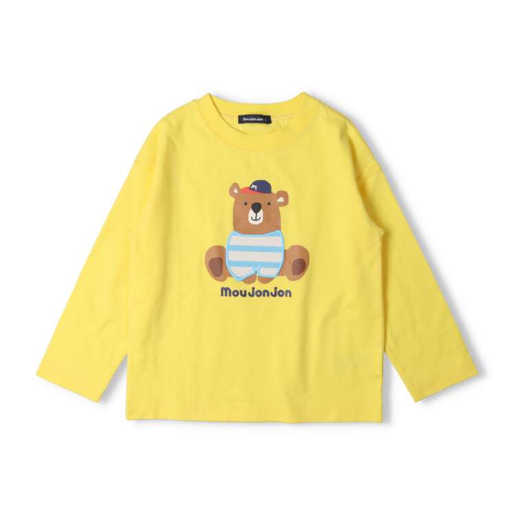 【25春セール30％OFF】子供服 moujonjon (ムージョンジョン) くまプリント長袖Tシャツ・ロンT 80cm 90cm 100cm 110cm 120cm 130cm 140cm M14801 marutaka-10036761 こどもの森 e-shop メーカー直営 サンプル画像3