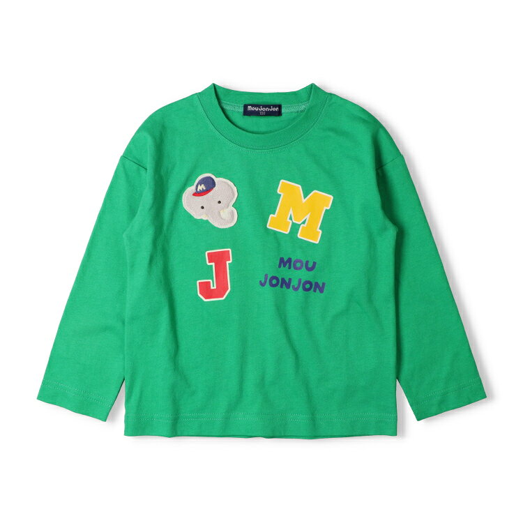 【26春夏セール30％OFF】子供服 moujonjon (ムージョンジョン) くま・ぞうワッペン付長袖Tシャ marutaka-10037670 こどもの森 e-shop メーカー直営 サンプル画像3