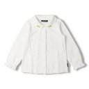 【24春セール30%OFF】子供服 moujonjon (ムージョンジョン) お花刺繍入りスムースブラウス 90cm 100cm 110cm 120cm 130...