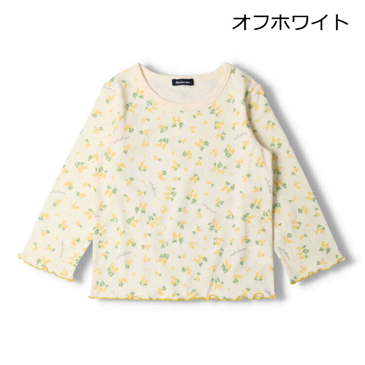 【24春セール50%OFF】子供服 moujonjon (ムージョンジョン) 日本製小花柄長袖Tシャ...