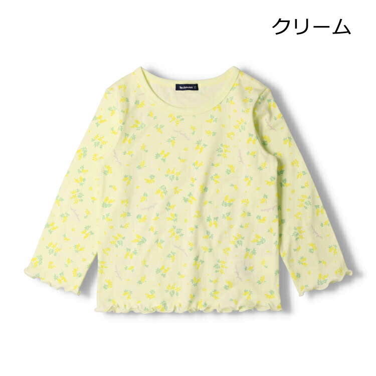 【24春セール50%OFF】子供服 moujonjon (ムージョンジョン) 日本製小花柄長袖Tシャ...