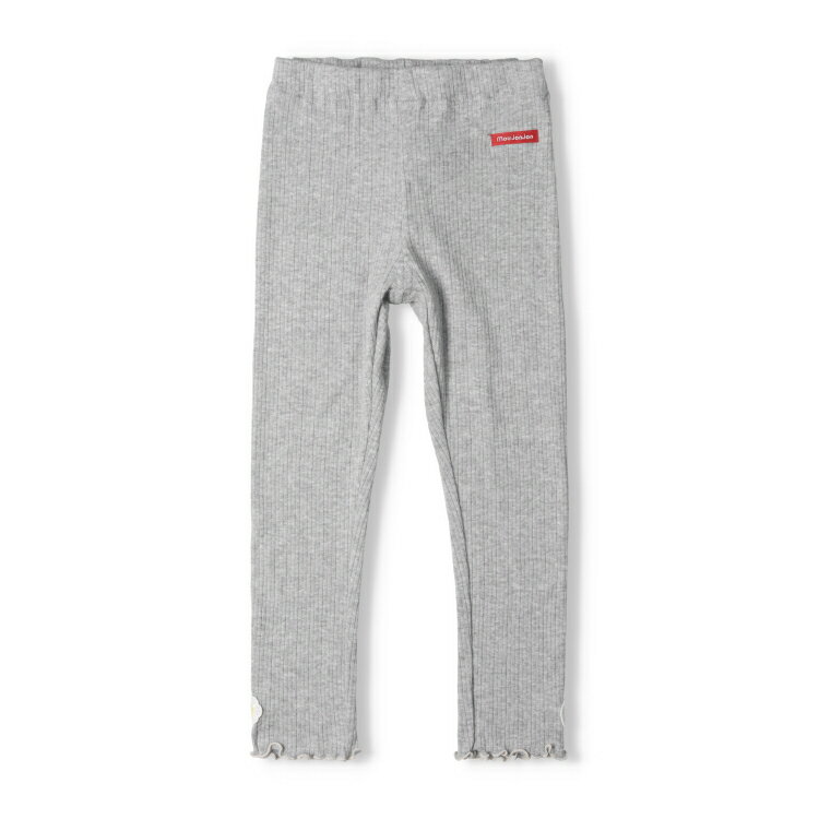 【25春セール30％OFF】子供服 moujonjon (ムージョンジョン) お花モチーフ付無地レ...