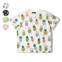 子供服 moujonjon (ムージョンジョン) 日本製フルーツ総柄Tシャツ 90cm 100cm 110cm 120cm キッズ 男の子 M30865