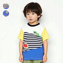 【25夏セール40%OFF】子供服 moujonjon (ムージョンジョン) 恐竜デザイン半袖Tシャツ 80cm 90cm 100cm 110cm 120cm M34841