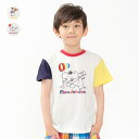 【店内全品15%OFFクーポン配布中 9/11 01:59まで】【25夏セール40%OFF】子供服 moujonjon (ムージョンジョン) くま・ぞうプリント半袖Tシャツ 80cm 90cm 100cm 110cm 120cm M34851