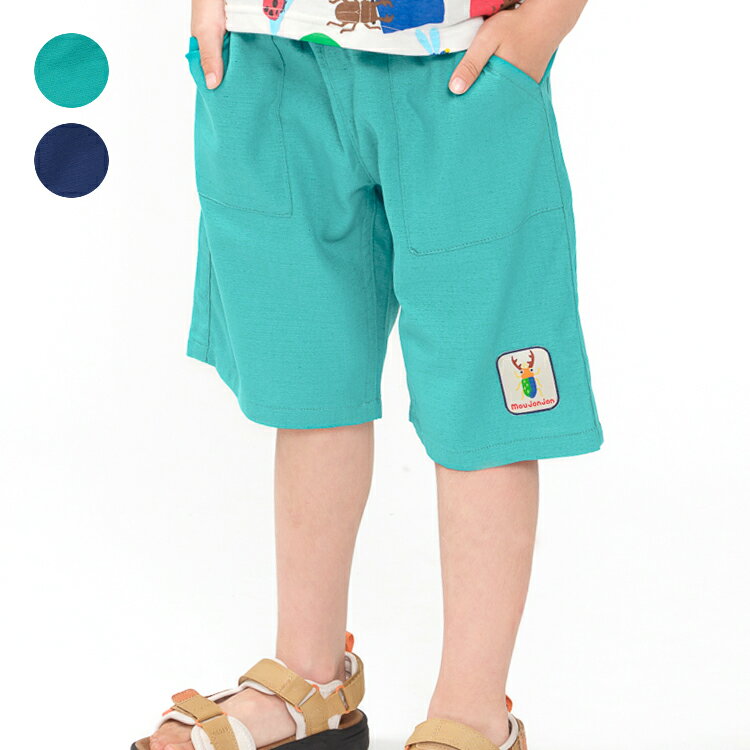 乐天商城 - 子供服 moujonjon (ムージョンジョン) カブトムシネーム付ハーフパンツ 90cm 100cm 110cm 120cm 130cm M37151