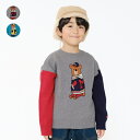 【24秋冬セール20%OFF】子供服 moujonjon (ムージョンジョン) くま編み込みウォッシャブルニットセーター 90cm〜140cm M52607