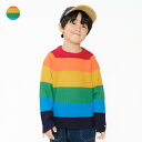 【24秋冬セール20%OFF】子供服 moujonjon (ムージョンジョン) レインボーウォッシャブルニットセーター 90cm〜140cm M52608