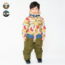 【10%OFFクーポン対象 5/6まで】【24秋冬セール30%OFF】子供服 moujonjon (ムージョンジョン) 恐竜・デニム柄スノーコンビ・スキーウェア...