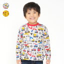 【24秋冬セール20%OFF】子供服 moujonjon (ムージョンジョン) 日本製 働く車総柄長袖Tシャツ・ロンT 90cm〜130cm M52852