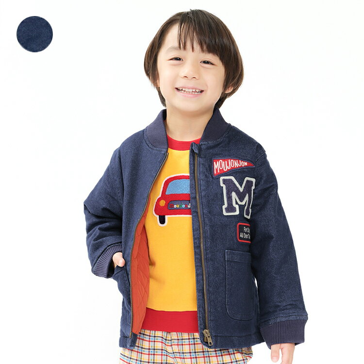 子供服 moujonjon (ムージョンジョン) デニム中綿ジャケット・アウター 90cm 100cm 110cm 120cm 130cm 140cm M54101