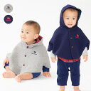 【店内全品15%OFFクーポン配布中!11/27 01:59まで!】子供服 moujonjon (ムージョンジョン) ニットキルトマント・ケープ・ポンチョ S ...