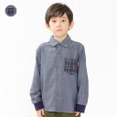 子供服 moujonjon (ムージョンジョン) 袖口リブWガーゼ長袖シャツ 90cm 100cm 110cm 120cm 130cm 140cm M54500