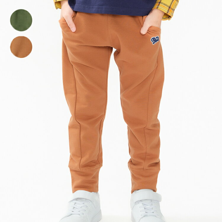 楽天こどもの森　e-shop　メーカー直営【25秋冬セール10％OFF】子供服 moujonjon （ムージョンジョン） 無地裾リブストレッチミニ裏毛長パンツ・長ズボン 80cm 90cm 100cm 110cm 120cm 130cm 140cm M55003