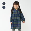  子供服 moujonjon (ムージョンジョン) チェック・デニムティアードワンピース 80cm 90cm 100cm 110cm 120cm 130cm 140cm キッズ 女の子 M60302