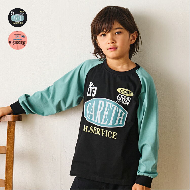 子供服 crescent (クレセント) ゲームシャツ風ロゴプリント長袖Tシャツ・ロンT 80cm〜130cm N52807