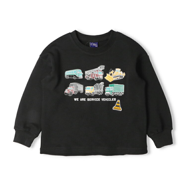 【25秋冬セール50％OFF】子供服 crescent (クレセント) 働く車・恐竜アップリケ裏毛トレーナー・スウェット 80cm 90cm 100cm 110cm 120cm 130cm N54680 marutaka-10037530 こどもの森 e-shop メーカー直営 サンプル画像2