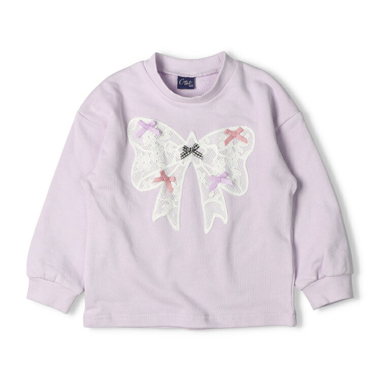 【25秋冬セール50％OFF】子供服 crescent (クレセント) リボンデザイン裏毛トレーナー・スウェット 80cm 90cm 100cm 110cm 120cm 130cm N64681 marutaka-10037406 こどもの森 e-shop メーカー直営 サンプル画像3