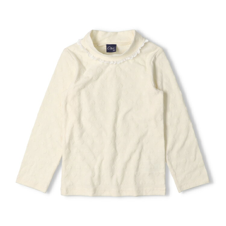 【25秋冬セール50％OFF】子供服 crescent (クレセント) ハートジャガード長袖ハイネックTシャツ・ロンT 80cm 90cm 100cm 110cm 120cm 130cm N64884 marutaka-10037395 こどもの森 e-shop メーカー直営 サンプル画像2
