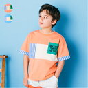 【25夏セール50%OFF】子供服 crescent (クレセント) 布帛切替半袖Tシャツ 80cm 90cm 100cm 110cm 120cm 130cm N34896