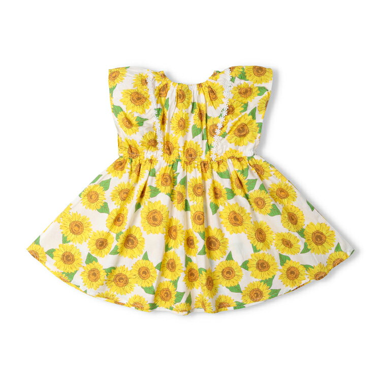 【26夏セール40％OFF】子供服 crescent (クレセント) ひまわり総柄ワンピース 80cm...