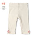 【25夏セール37%OFF】子供服 crescent (クレセント) 裾リボン付き6分丈レギンス 80cm 90cm 100cm 110cm 120cm 130cm N45196