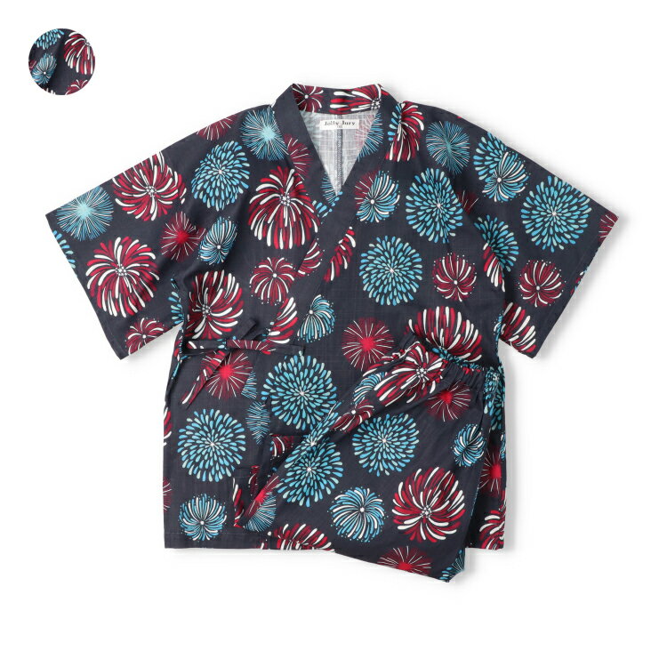 子供服 JollyJury (ジョリージュリー) 【WEB限定】花火柄甚平 140cm 150cm 160cm N36786