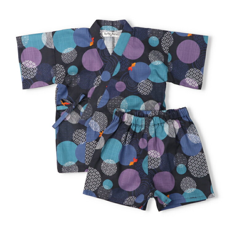 子供服 JollyJury (ジョリージュリー) 【WEB限定】水玉金魚柄甚平 80cm 90cm 100cm...
