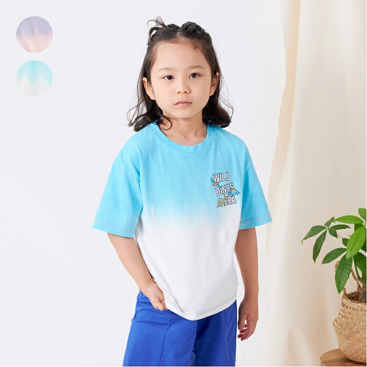 乐天商城 - 子供服 crescent (クレセント) 恐竜プリントタイダイTシャツ 80cm 90cm 100cm 110cm 120cm 130cm N36885