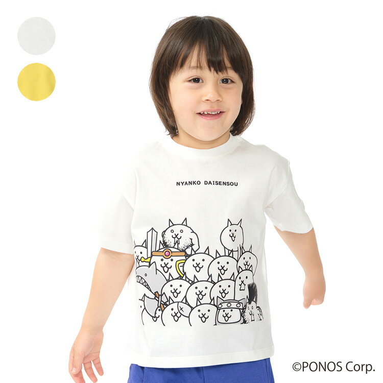 Rakuten - 子供服 JollyJury (ジョリージュリー) 【WEB限定】にゃんこ大戦争/Tシャツ 100cm 110cm 120cm 130cm N36892