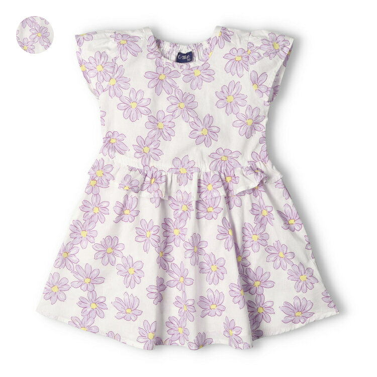 子供服 crescent (クレセント) お花柄ワンピース 80cm 90cm 100cm 110cm 120cm 130cm N44389
